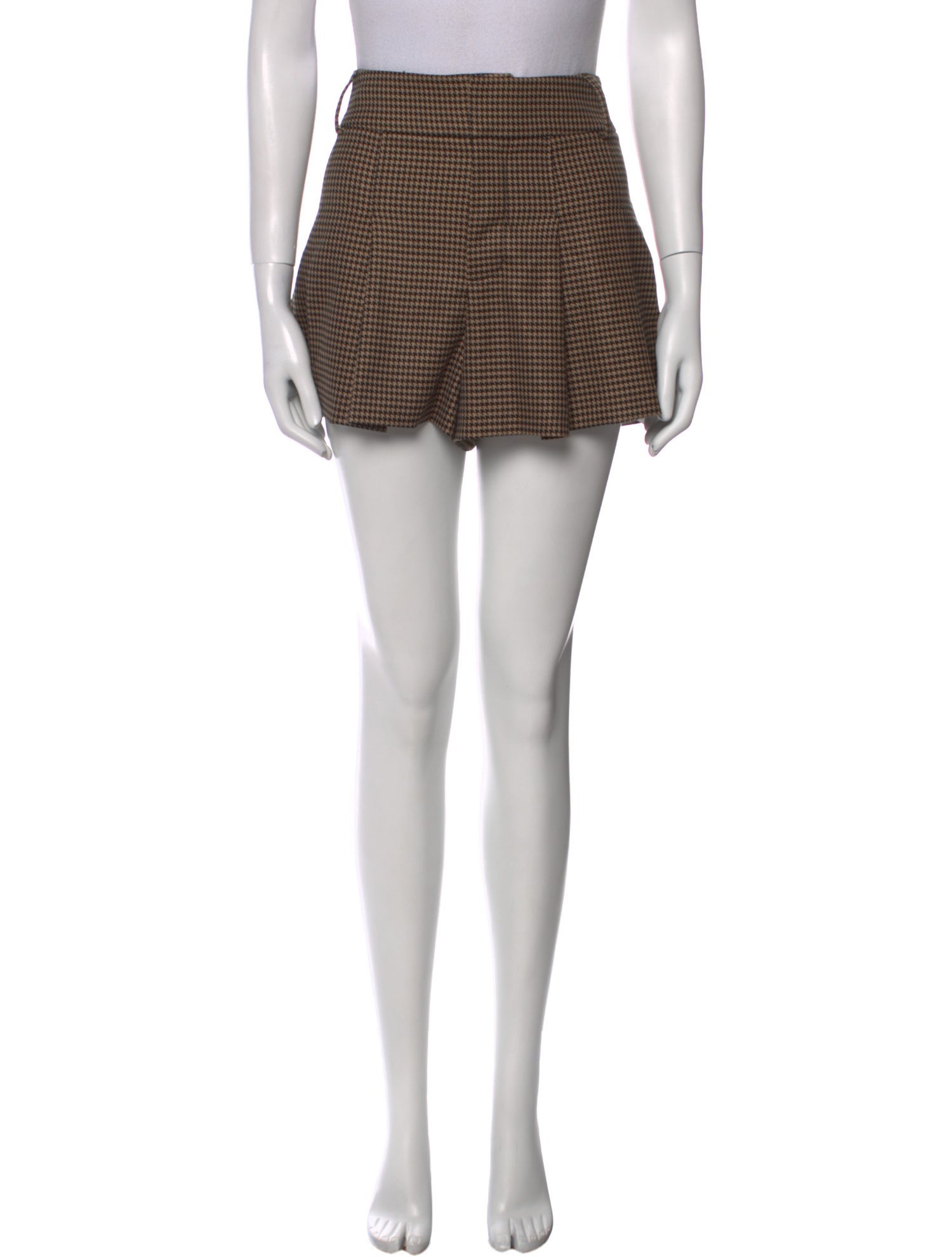 Alice + Olivia Plaid Print Mini Shorts