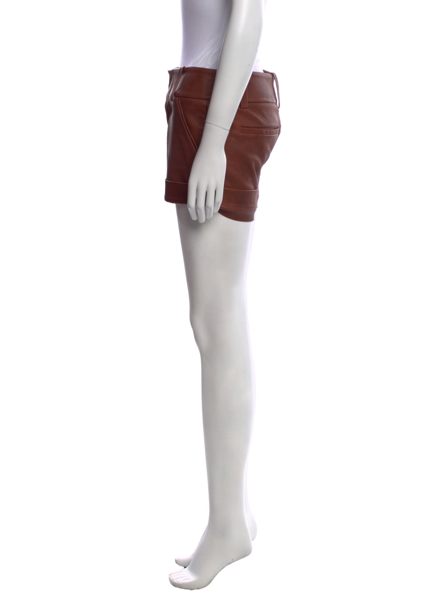 Alice + Olivia Lamb Leather Mini Shorts