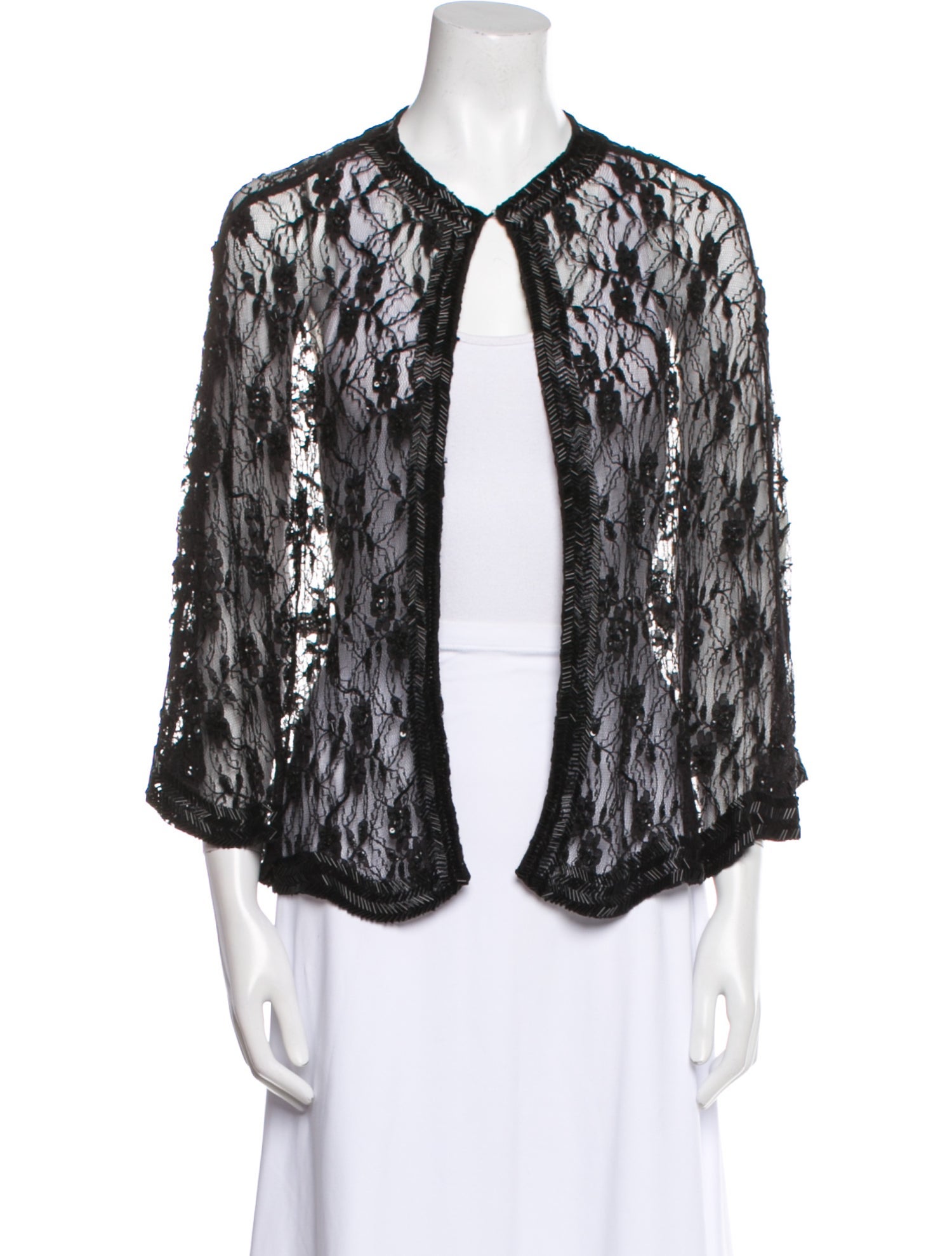 Alice + Olivia Nylon Lace Pattern Evening Jacket