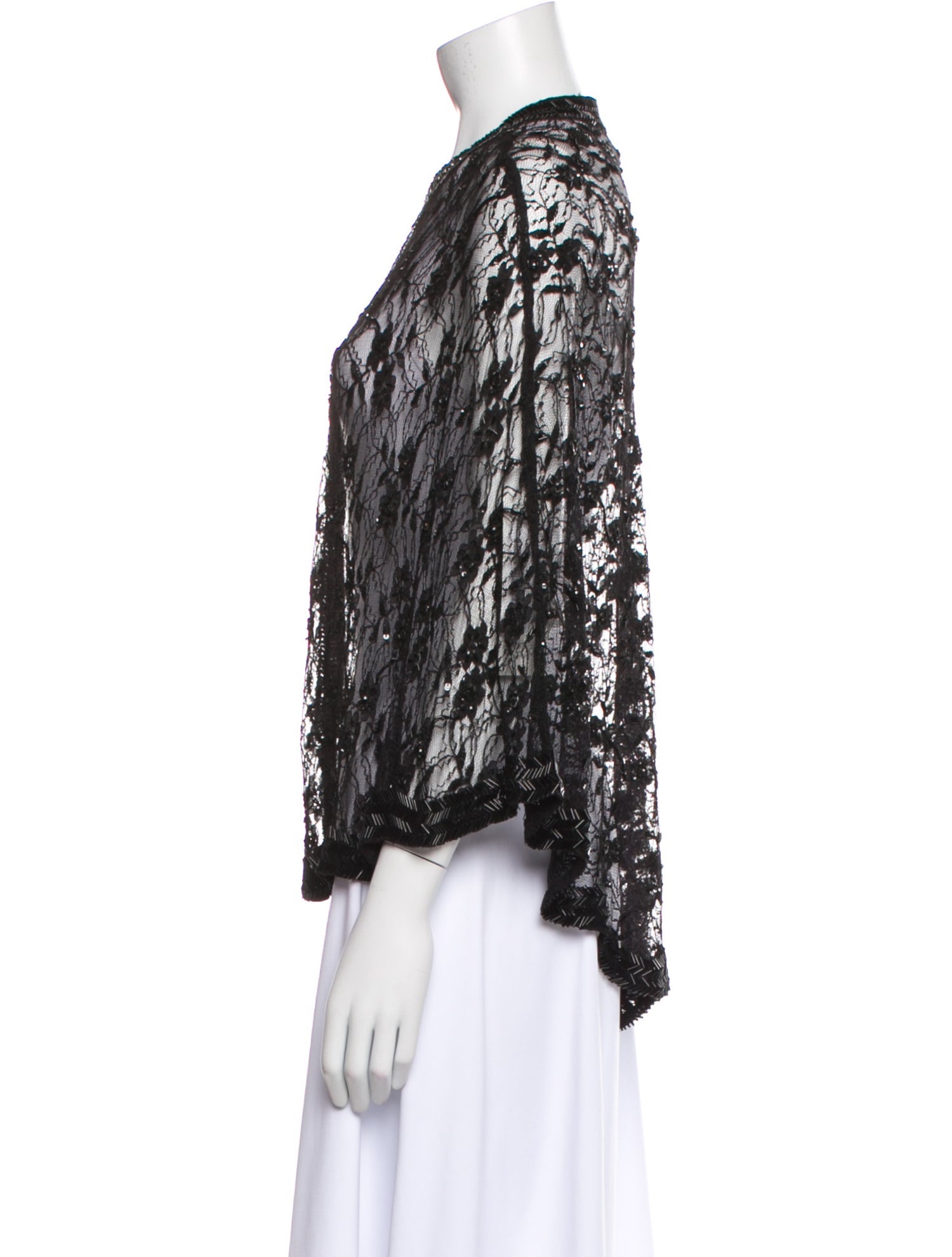 Alice + Olivia Nylon Lace Pattern Evening Jacket