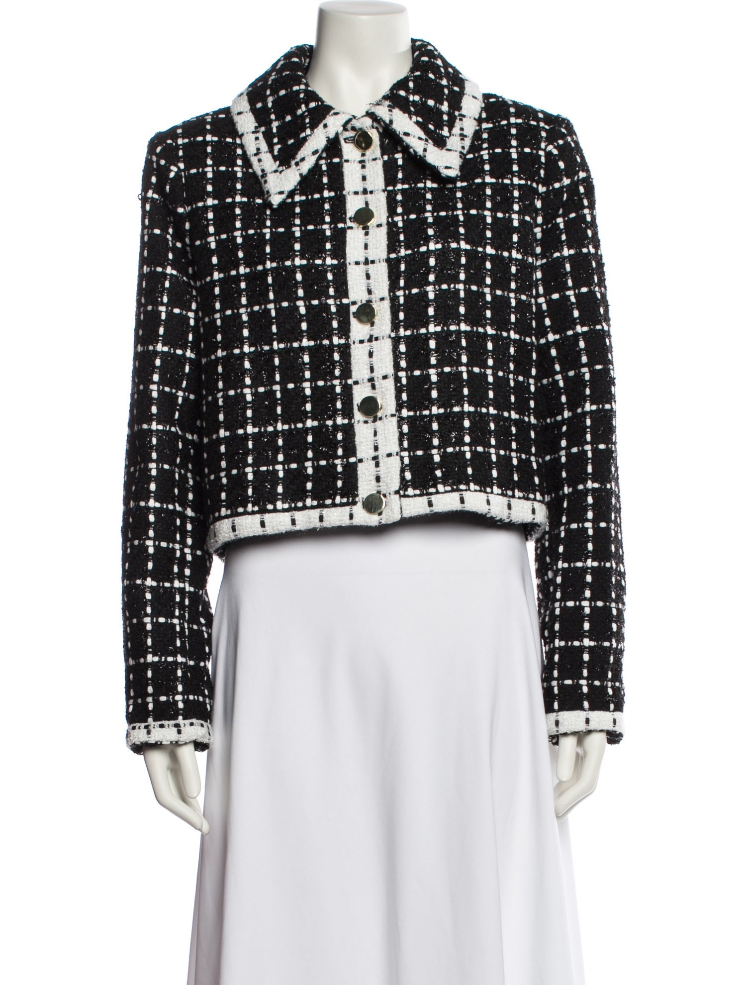 Alice + Olivia Tweed Pattern Blazer