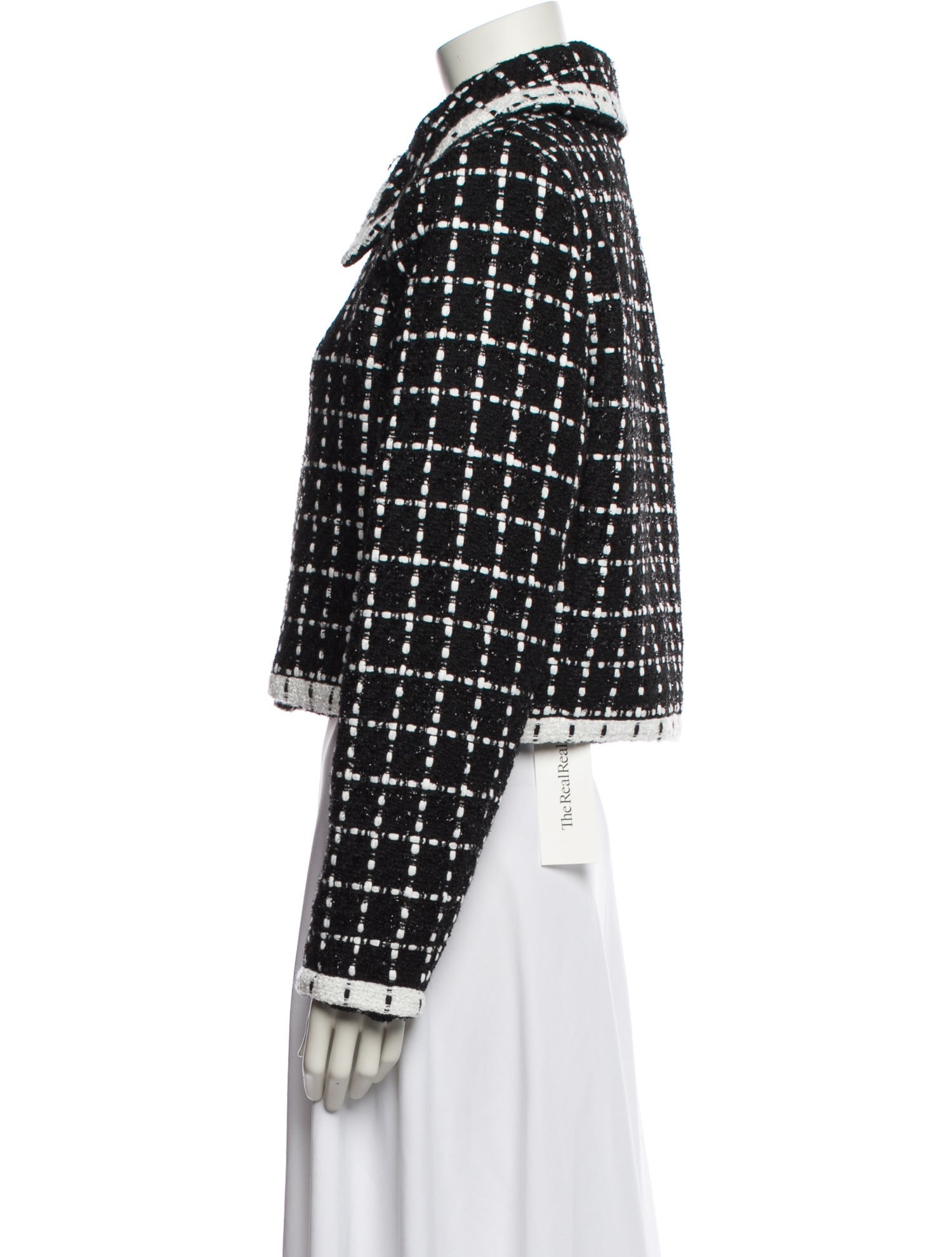 Alice + Olivia Tweed Pattern Blazer