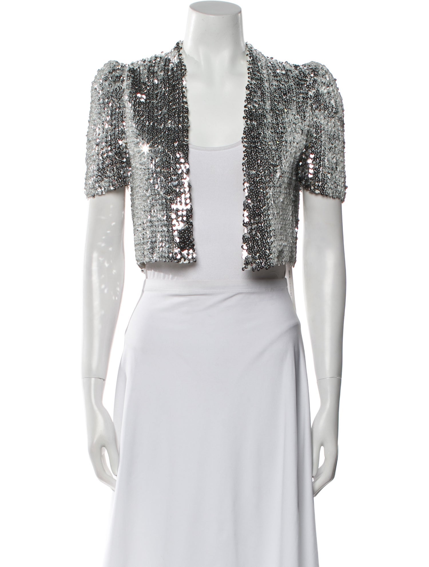 Alice + Olivia Sequin Printed Bolero