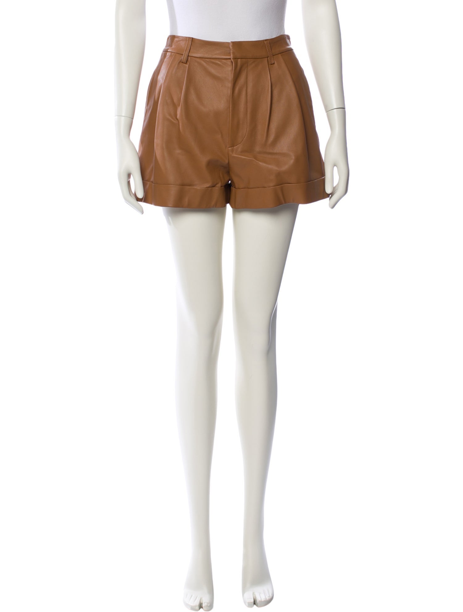 Alice + Olivia Leather Mini Shorts