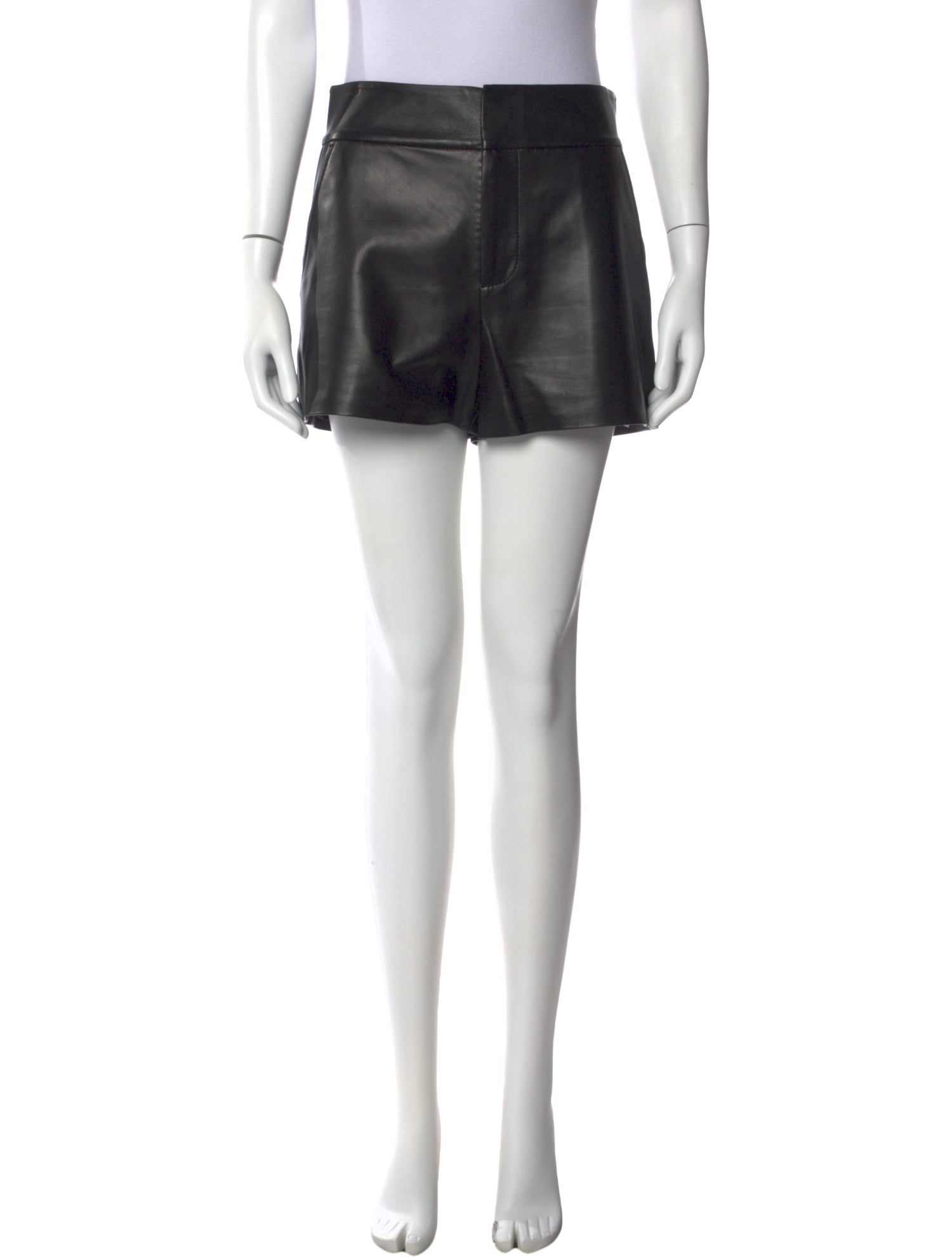 Alice + Olivia Lamb Leather Mini Shorts