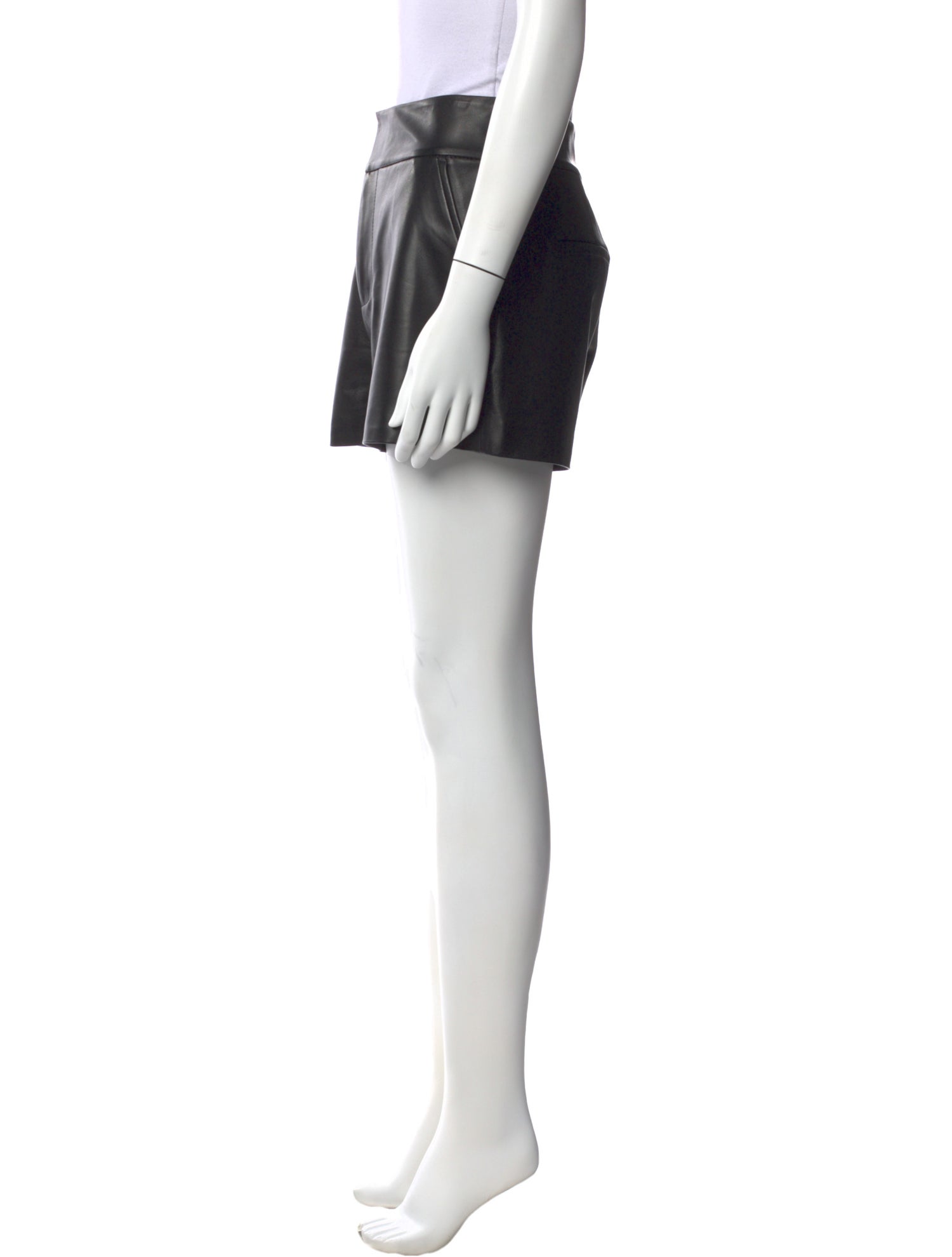 Alice + Olivia Lamb Leather Mini Shorts