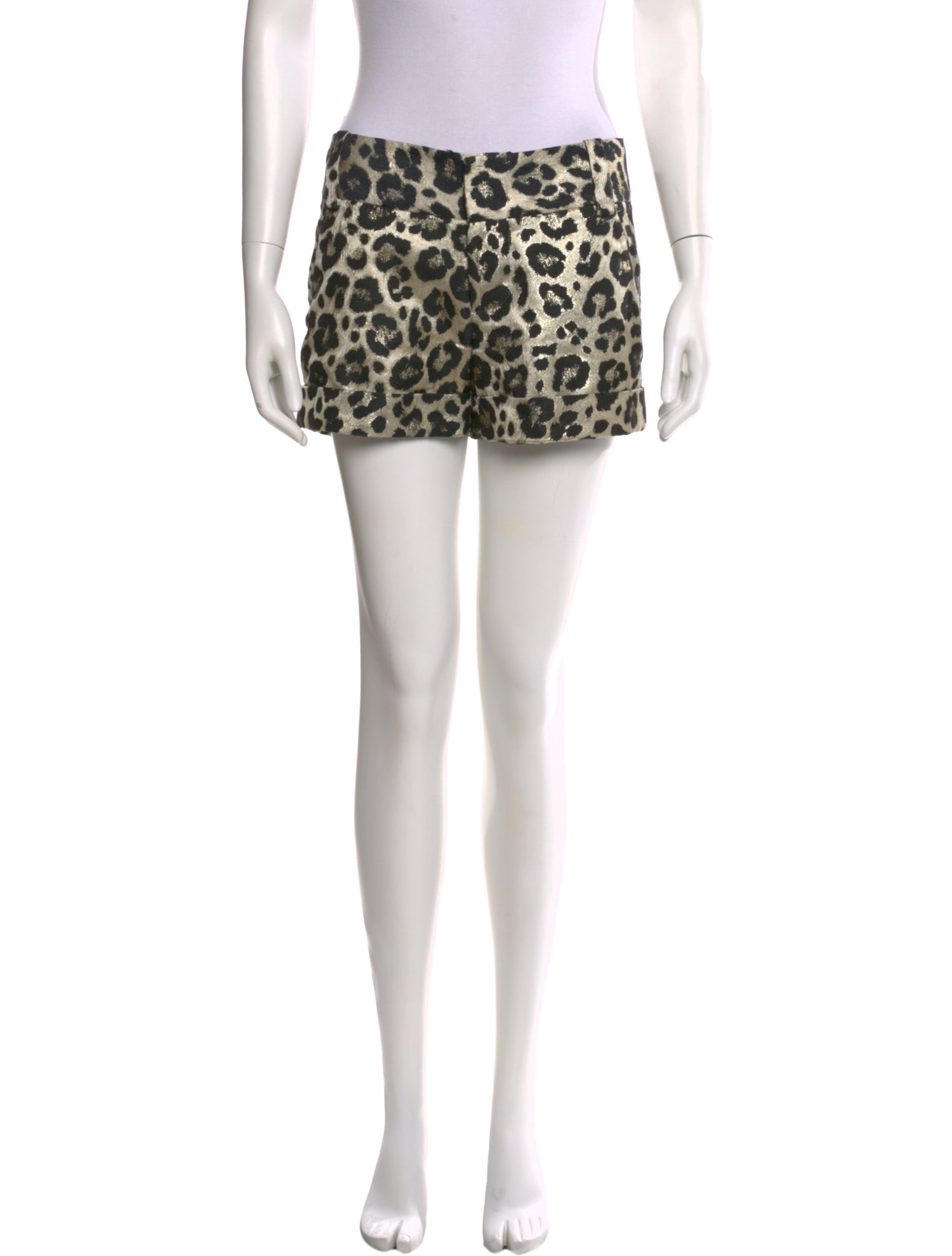 Alice + Olivia Animal Print Mini Shorts