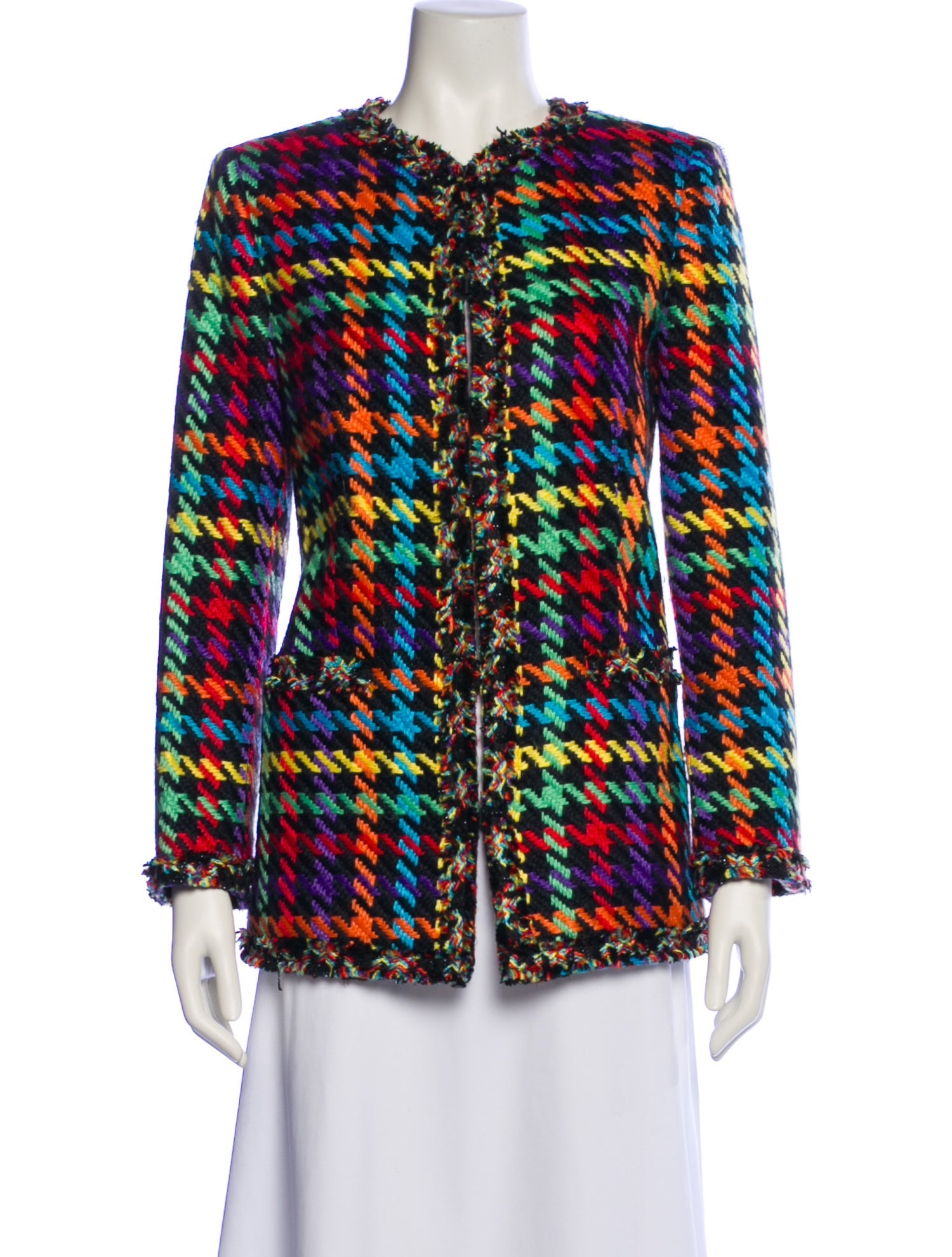 Alice + Olivia Houndstooth Print Evening Jacket
