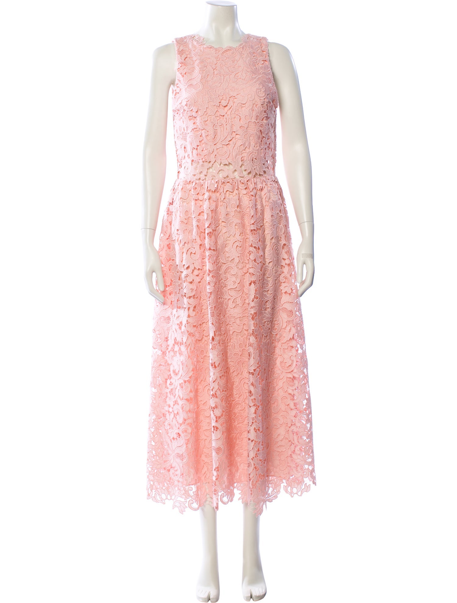 Alice + Olivia Crew Neck Long Dress