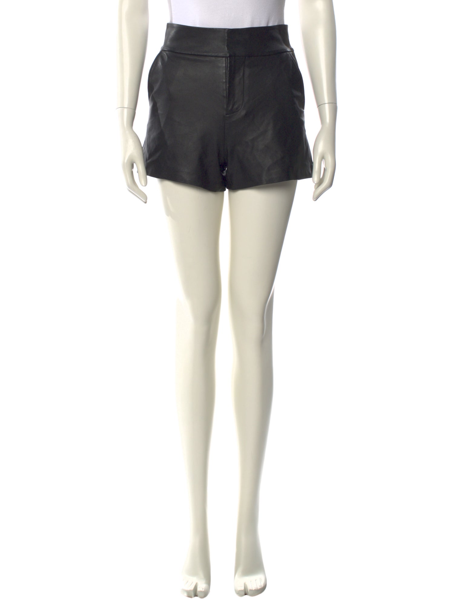Alice + Olivia Lamb Leather Mini Shorts