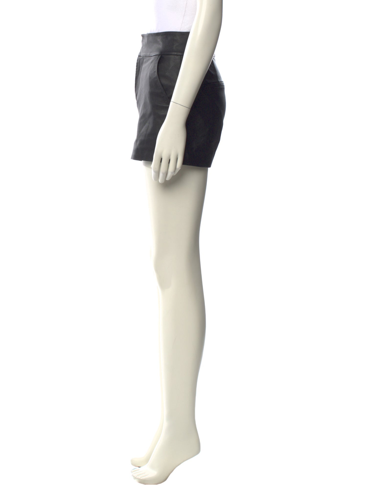 Alice + Olivia Lamb Leather Mini Shorts