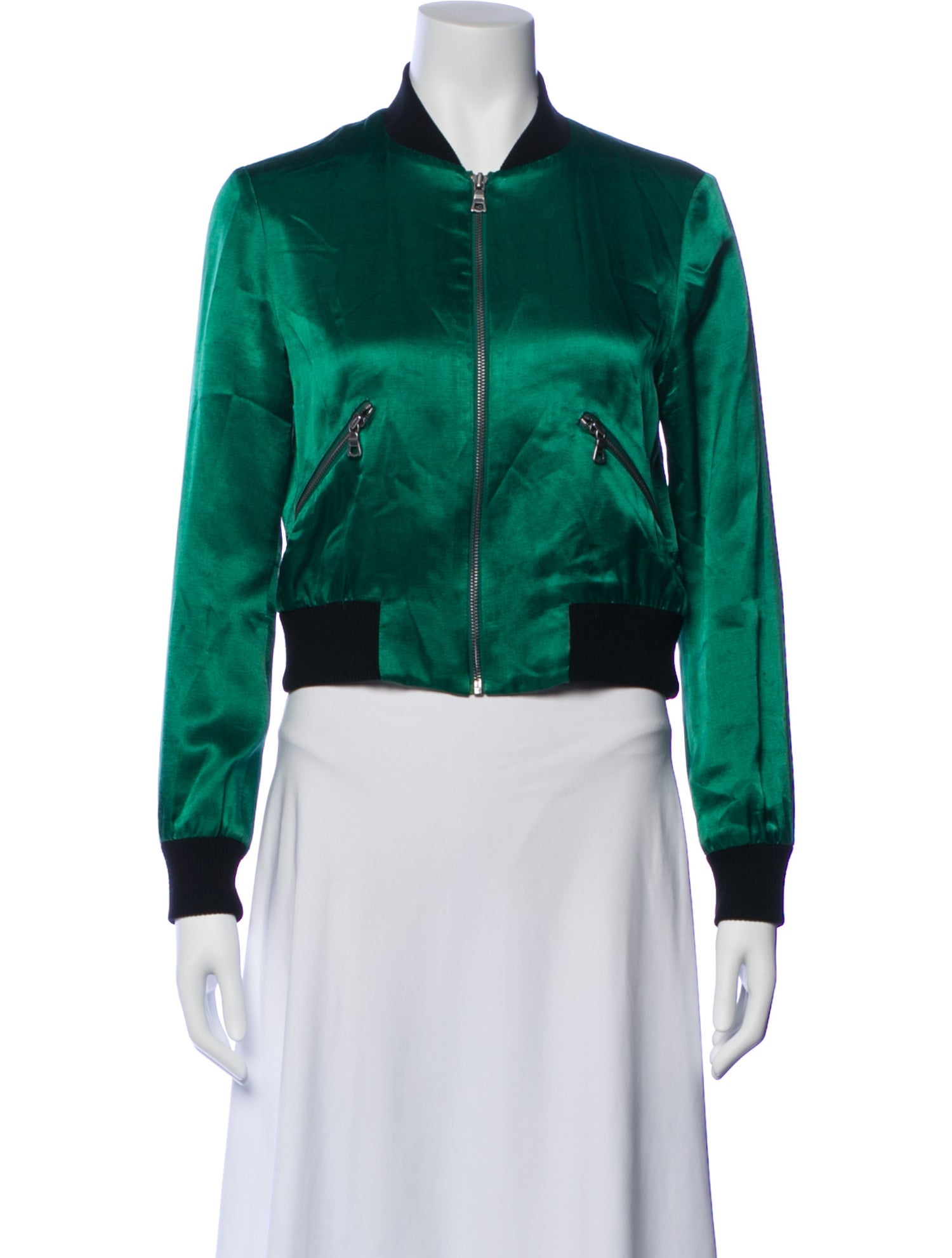 Alice + Olivia Colorblock Pattern Bomber Jacket