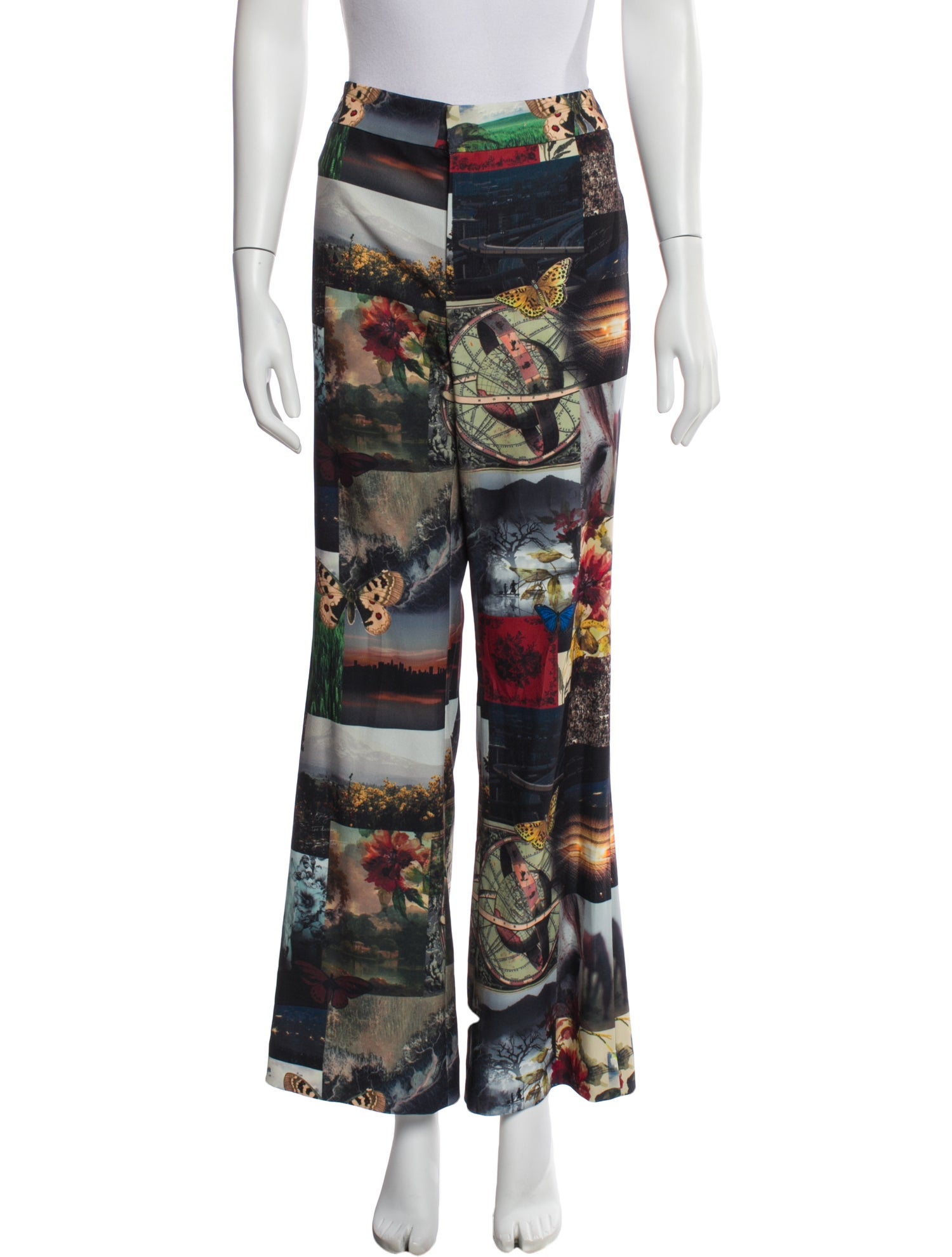 Alice + Olivia Printed Wide Leg Pants