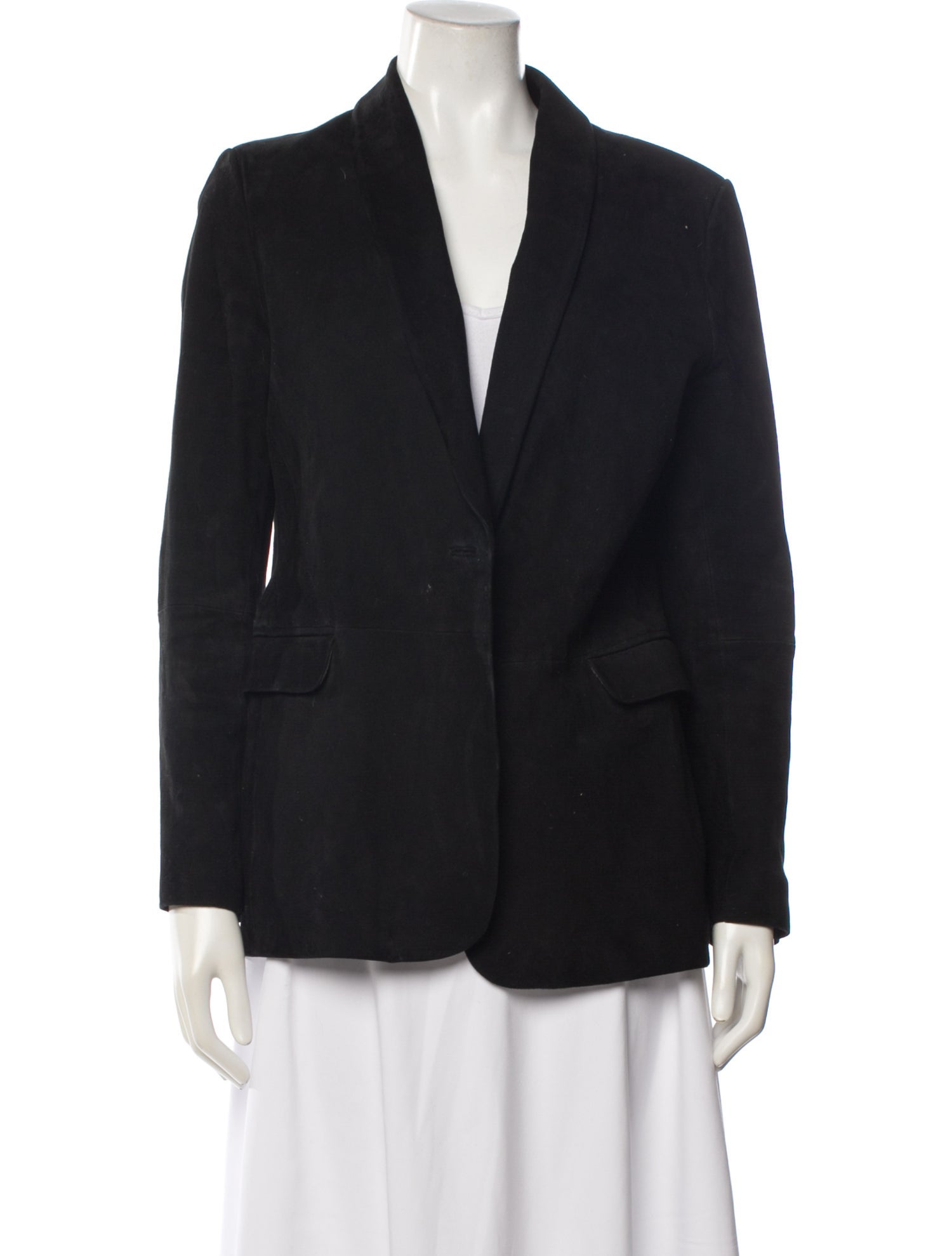Alice + Olivia Lamb Leather Blazer
