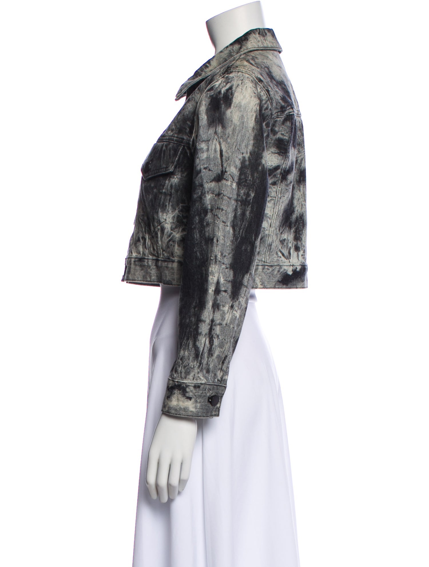 Alice + Olivia Printed Denim Jacket