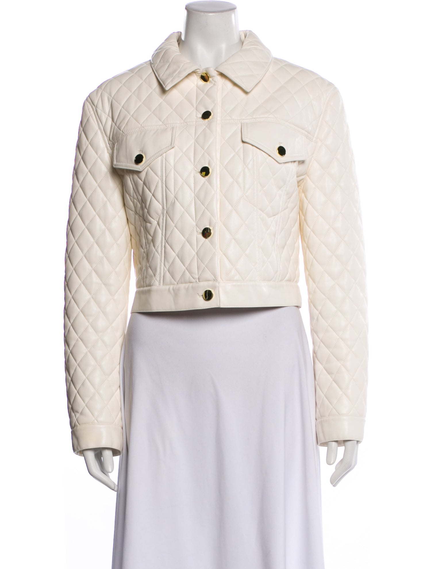 Alice + Olivia Faux Leather Denim Jacket