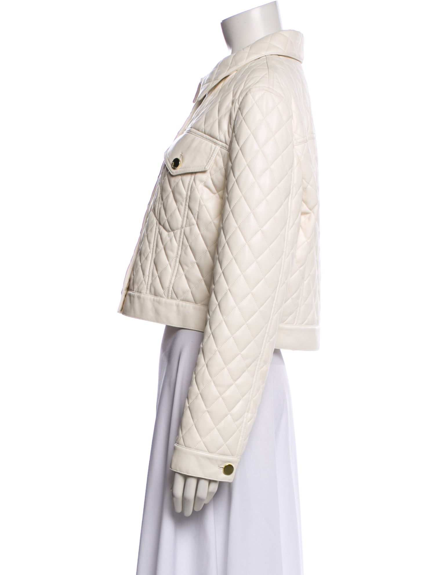 Alice + Olivia Faux Leather Denim Jacket