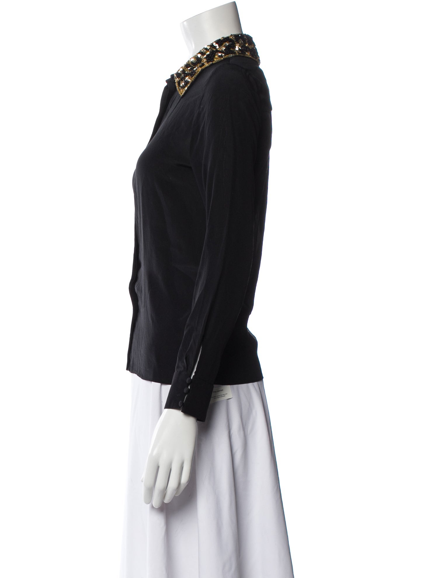 Alice + Olivia Silk Long Sleeve Blouse