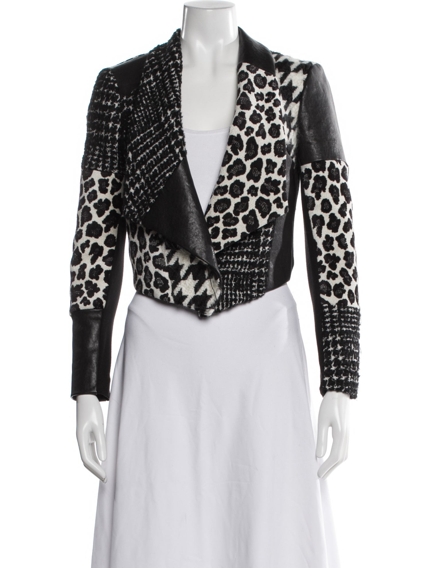 Alice + Olivia Wool Animal Print Evening Jacket