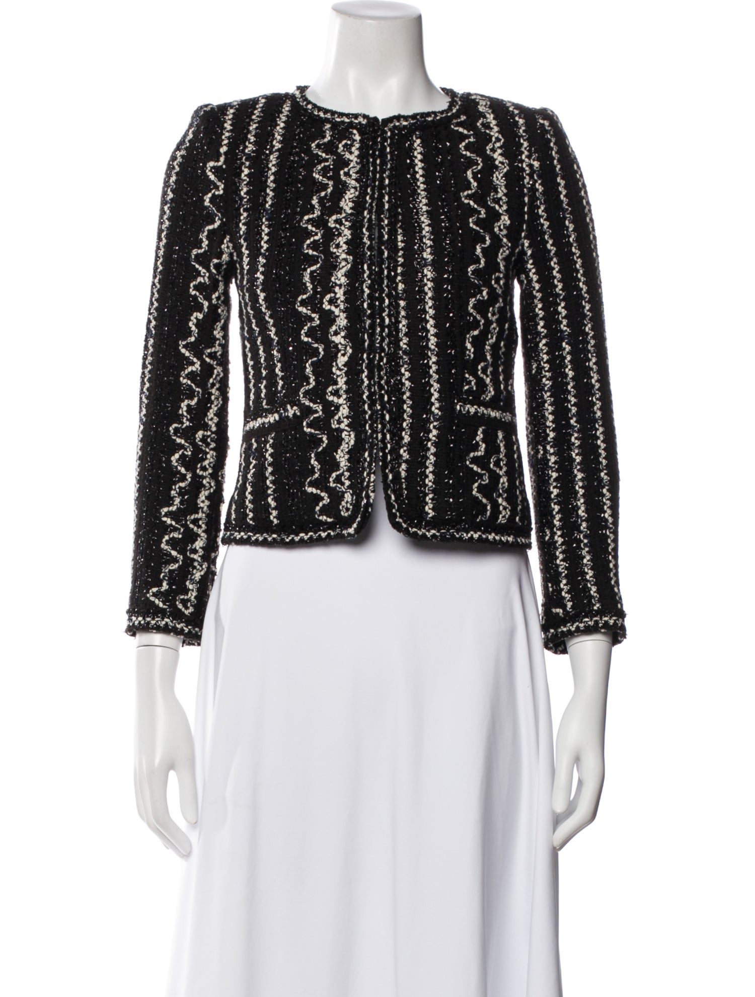 Alice + Olivia Tweed Pattern Evening Jacket