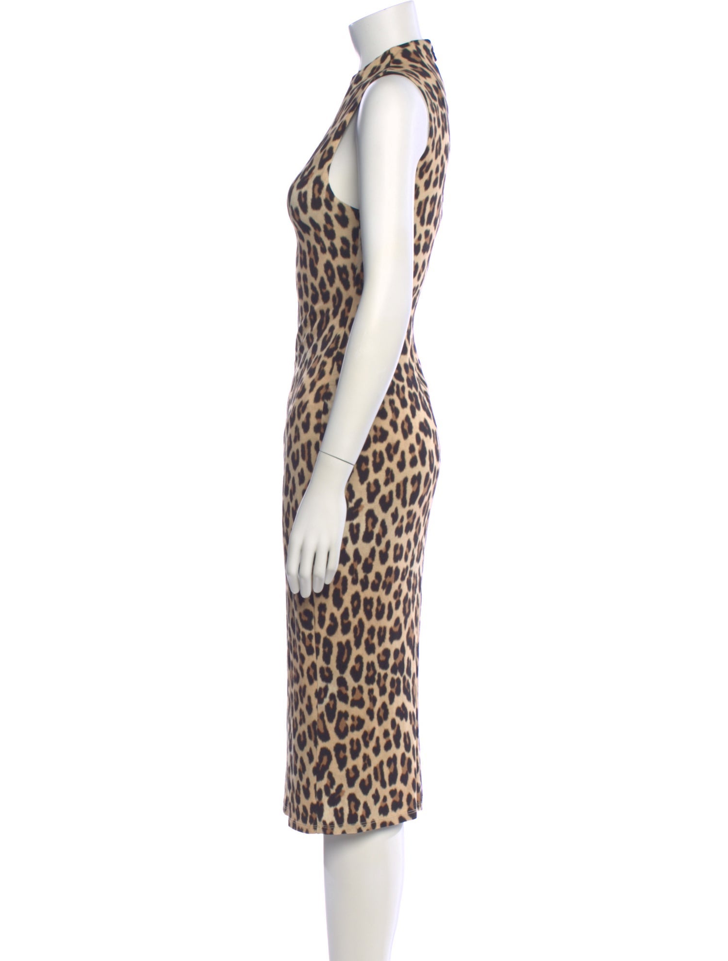 Alice + Olivia Animal Print Midi Length Dress