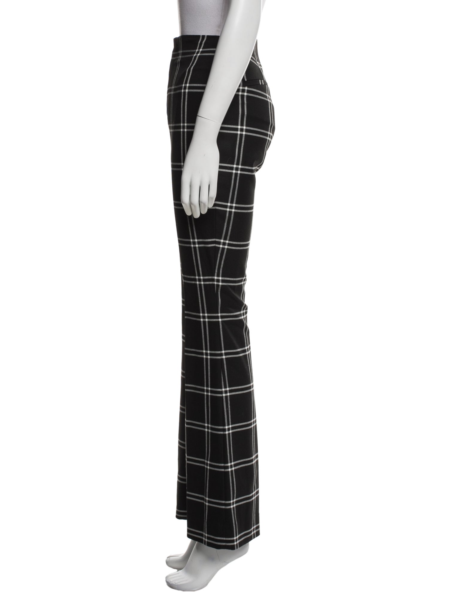 Alice + Olivia Plaid Print Wide Leg Pants