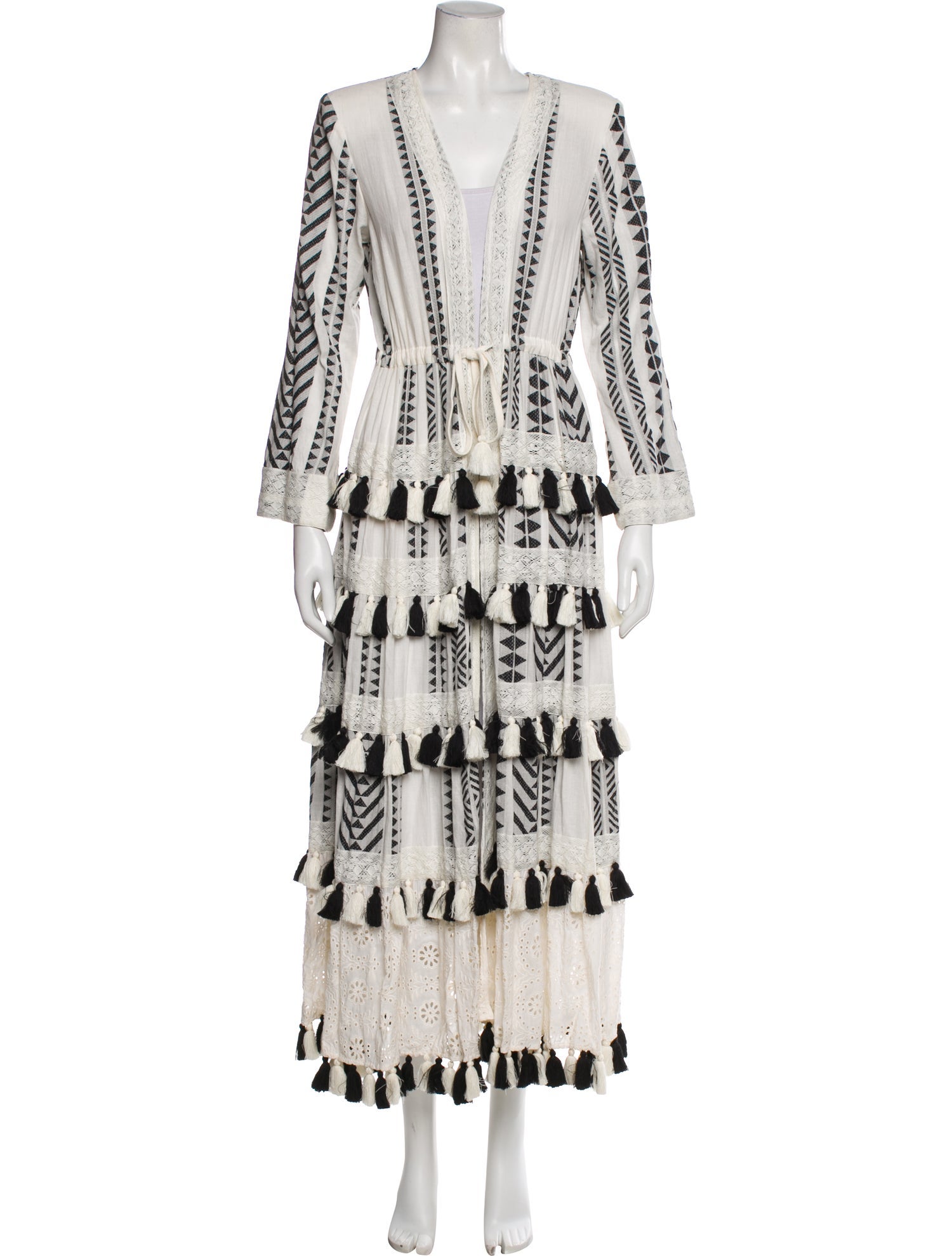 Alice + Olivia Printed Tassel Accents Robe w/ Tags