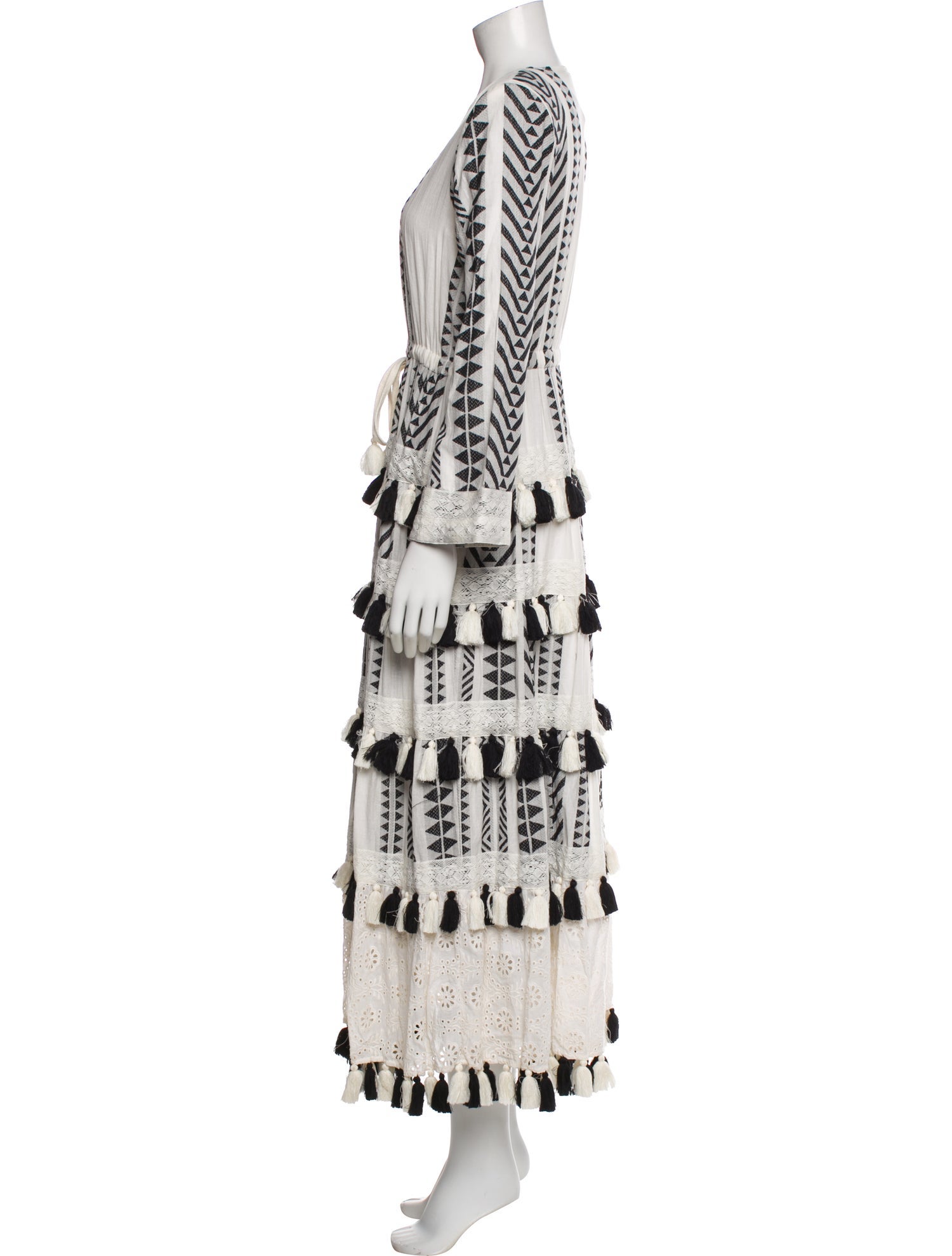 Alice + Olivia Printed Tassel Accents Robe w/ Tags