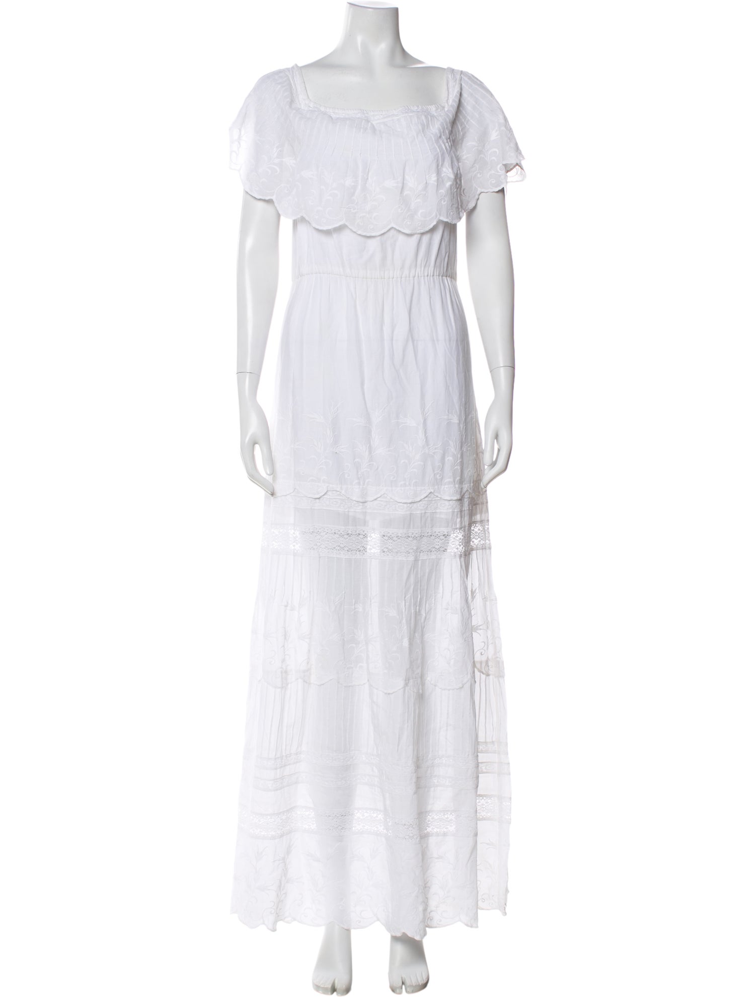 Alice + Olivia Square Neckline Long Dress - White Dresses, Clothing - WAO583072 | The RealReal Alice + Olivia Square Neckline Long Dress - White Dresses, Clothing - WAO583072 | The RealReal