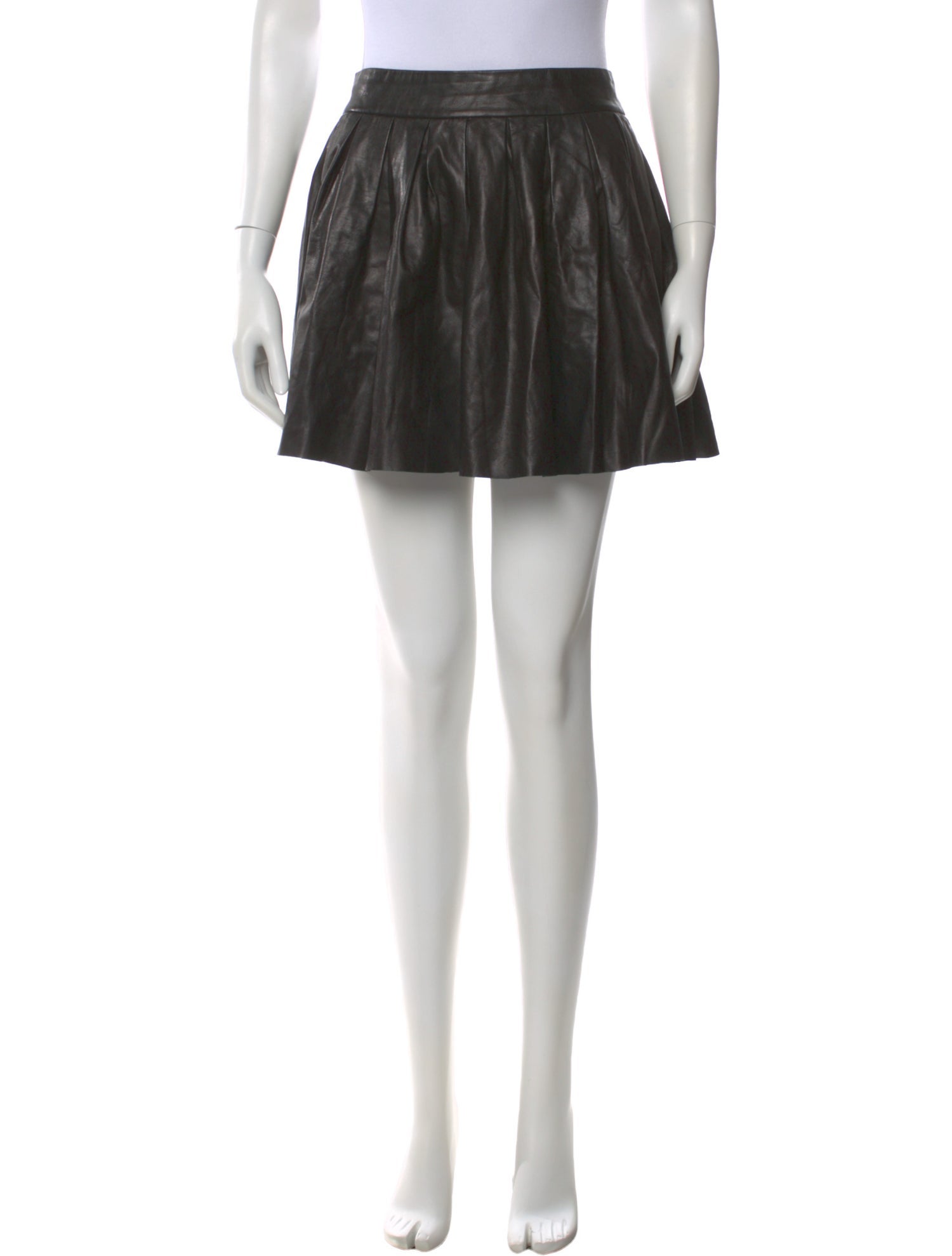 Alice + Olivia Lamb Leather Mini Skirt