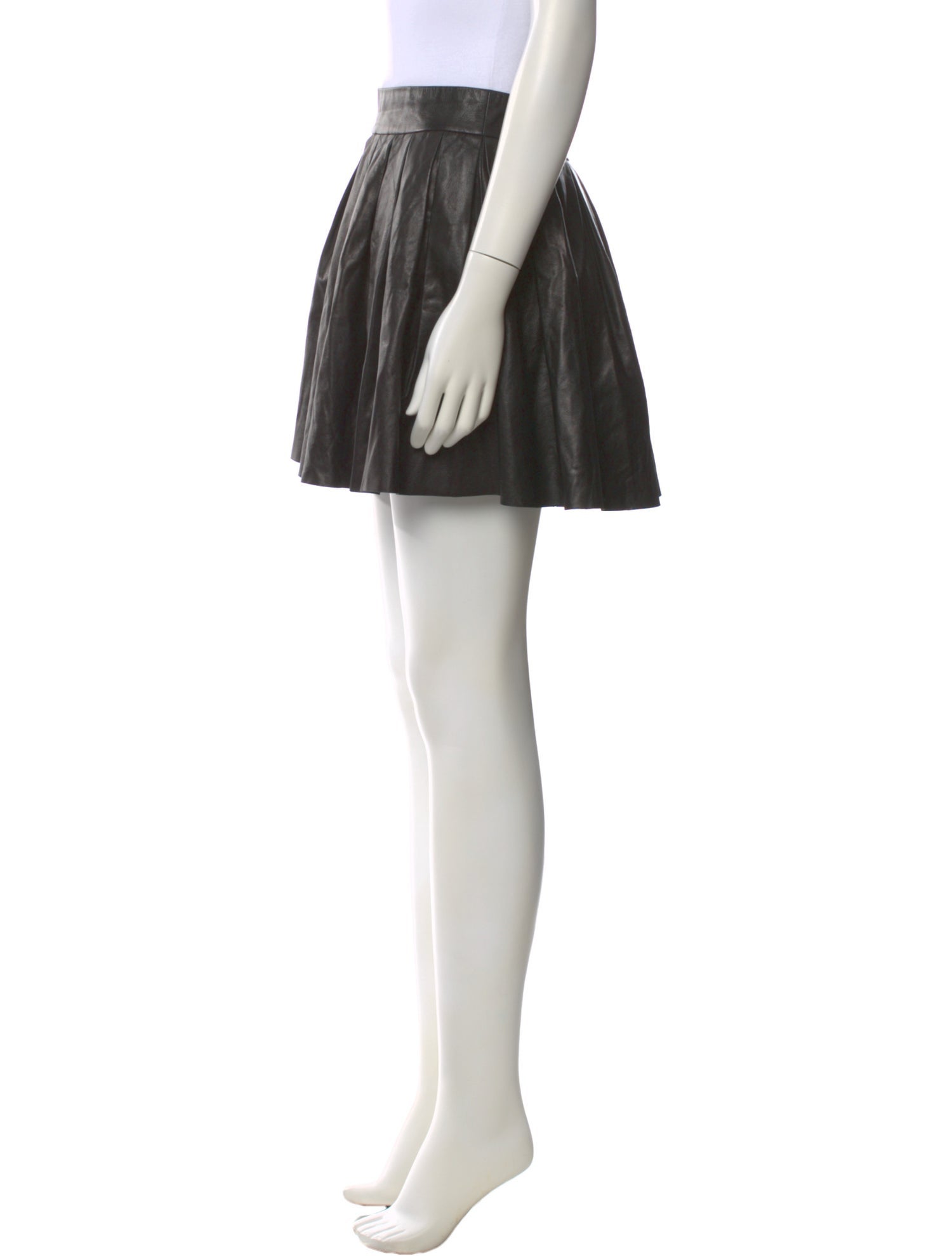 Alice + Olivia Lamb Leather Mini Skirt