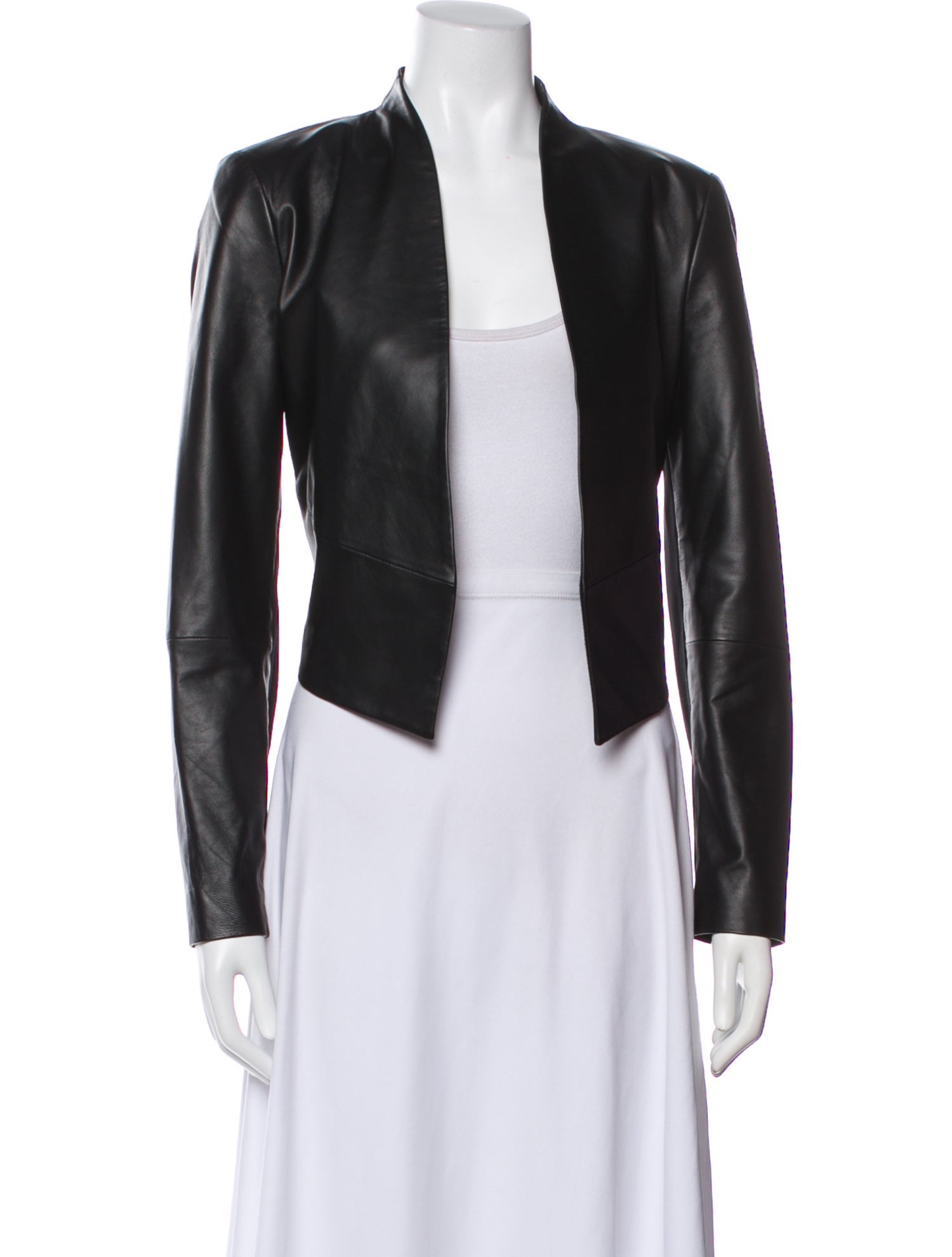 Alice + Olivia Lamb Leather Blazer