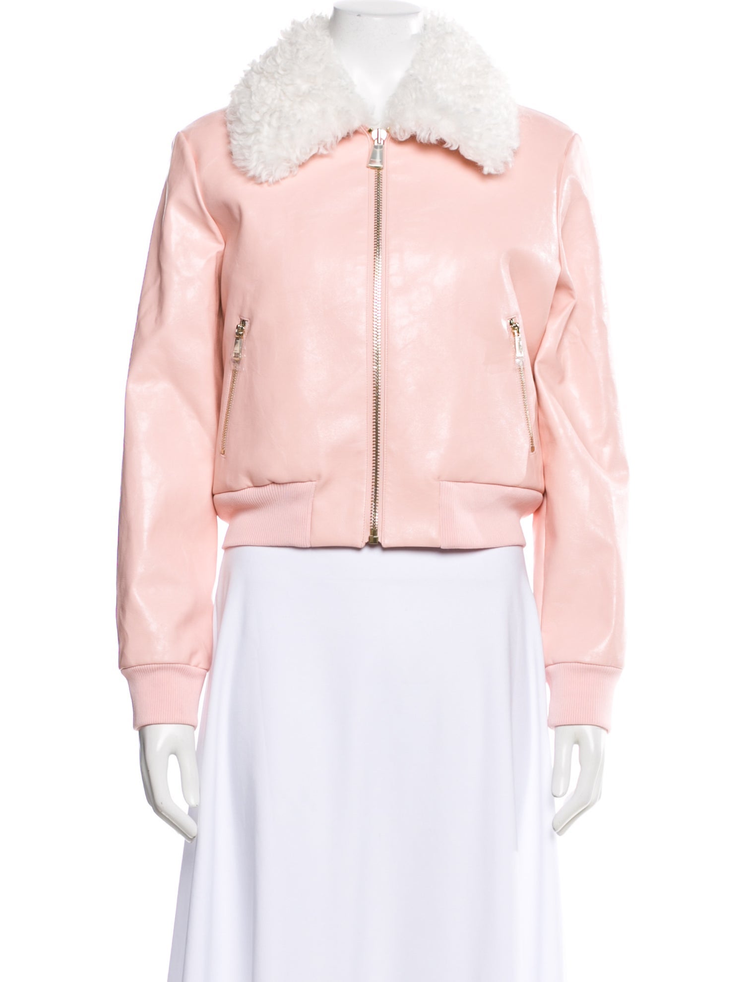 Alice + Olivia Faux Leather Bomber Jacket w/ Tags