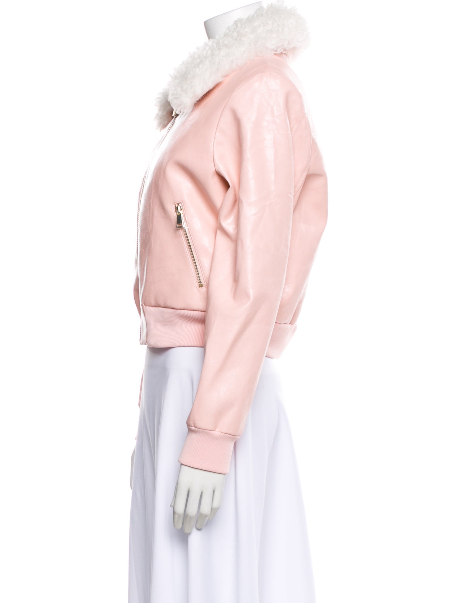 Alice + Olivia Faux Leather Bomber Jacket w/ Tags