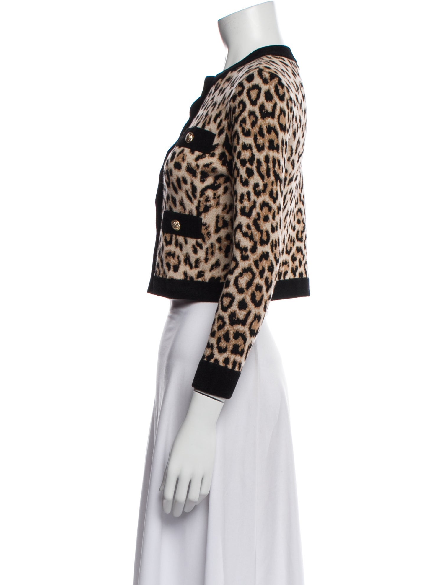Alice + Olivia Wool Animal Print Evening Jacket