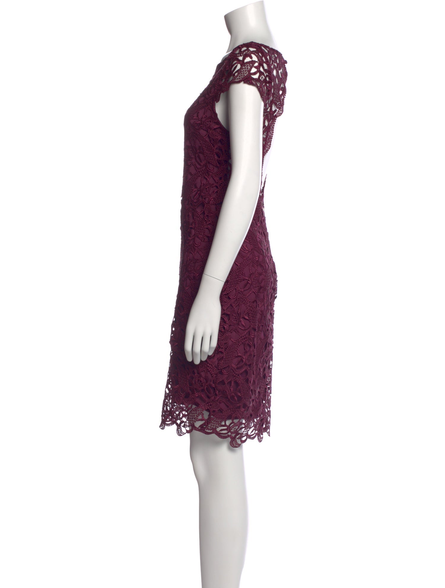 alice and olivia purple lace dress Alice + Olivia Lace Dress 4 Magenta Pink Purple Sleeveless Maxi Gown