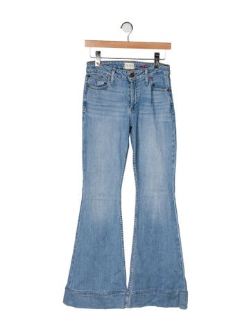 Pre-owned Alice And Olivia Mid-rise Flared Jeans In Blue