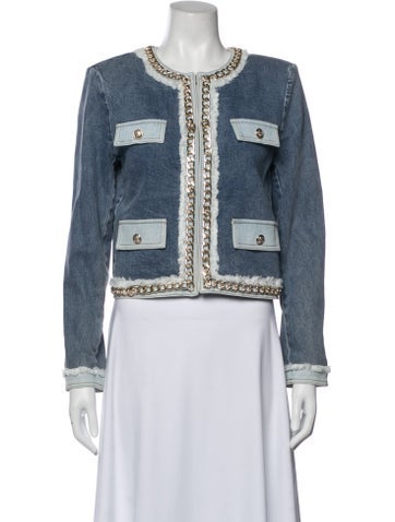 Pre-owned Alice And Olivia Denim Jacket W/ Tags In Blue