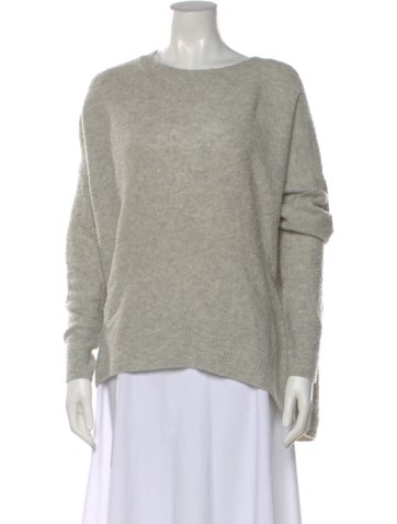 Pre-owned Alice And Olivia Wool Bateau Neckline Sweater In Gray