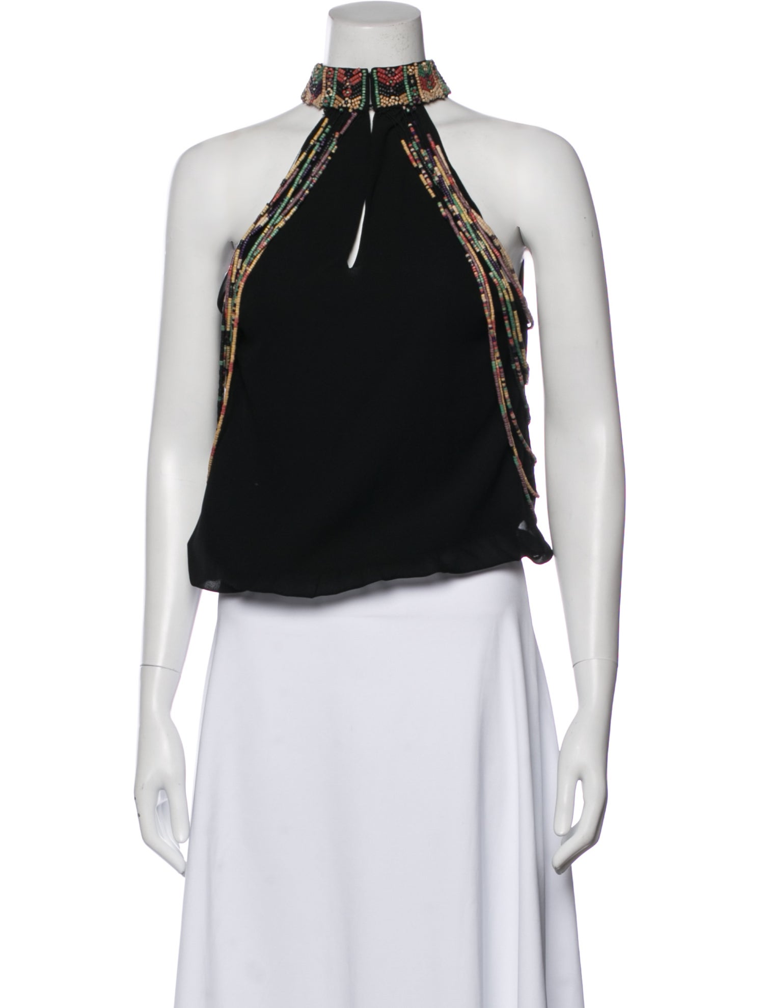Alice + Olivia Halterneck Sleeveless Crop Top