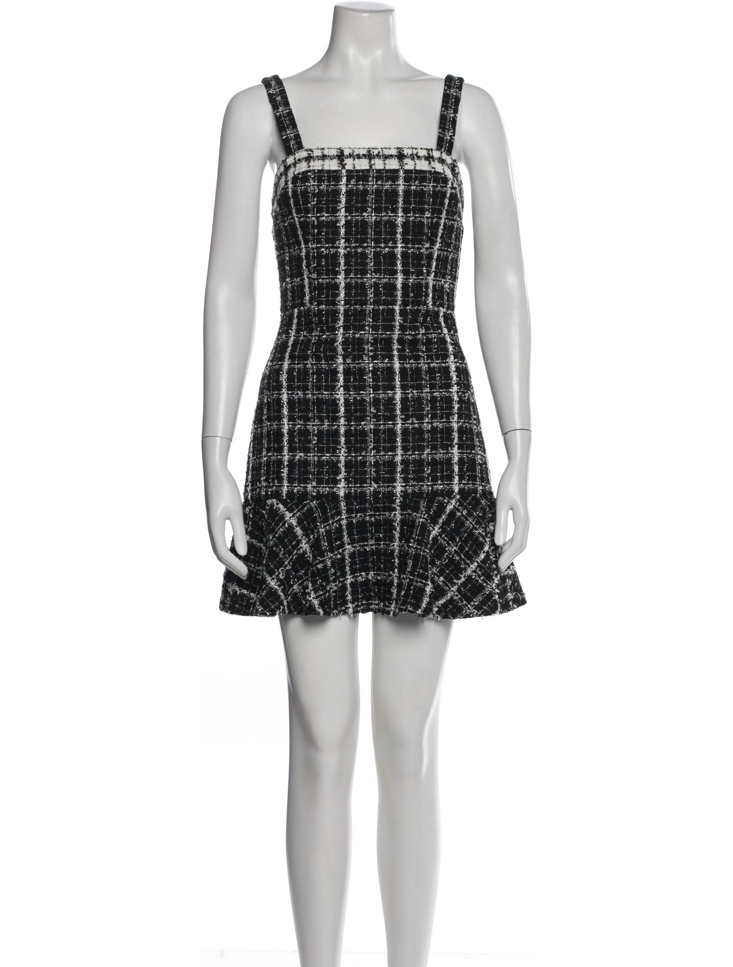 black and white alice and olivia dress Alice + Olivia Women's Black & White Coley Button Mini Shift Dress Size 10  NWT