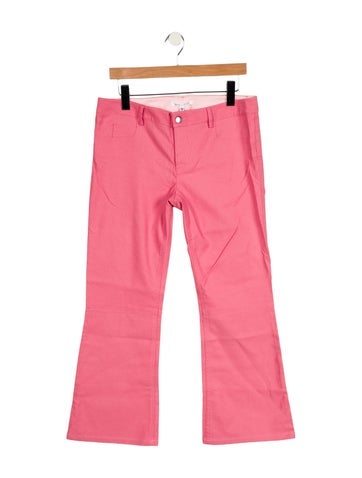 Pre-owned Alice And Olivia Mid-rise Flared Jeans In Pink