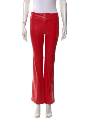 Pre-owned Alice And Olivia Flared Pants In Red