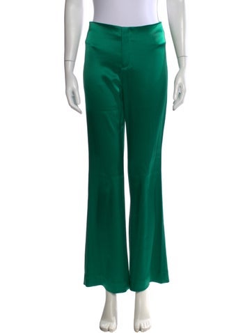 Pre-owned Alice And Olivia Flared Pants In Green