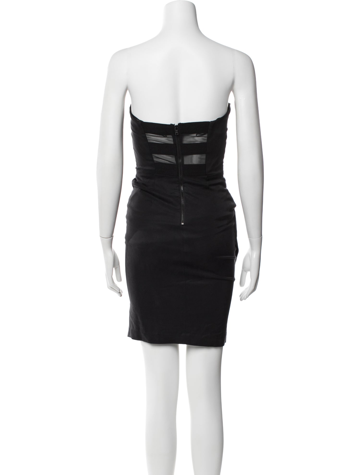 alice and olivia black strapless dress Alice + Olivia Madison Faux Leather Strapless Dress - Black main image 0