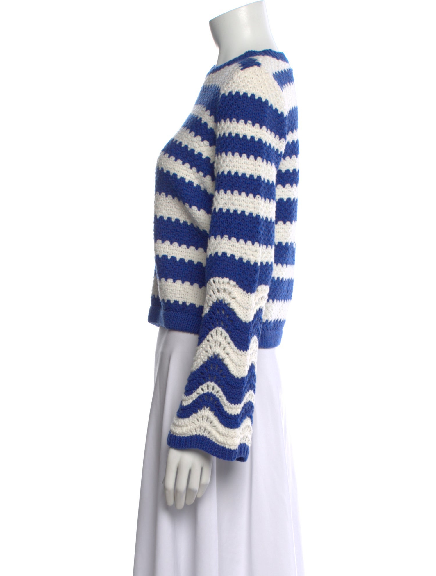 Alice + Olivia Striped Crew Neck Sweater
