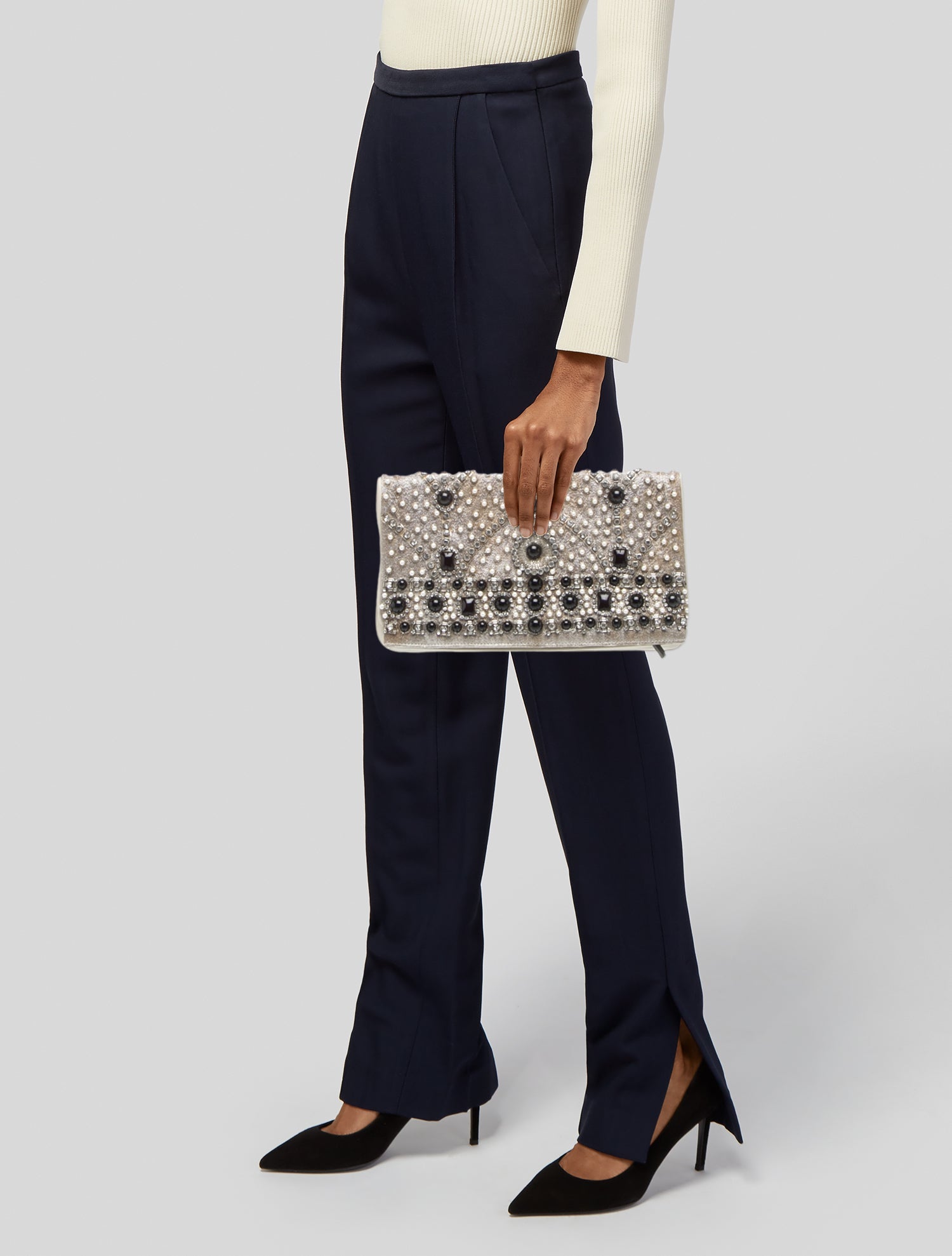 Fendi Vintage Zucca Fold-Over Clutch - Brown Clutches, Handbags