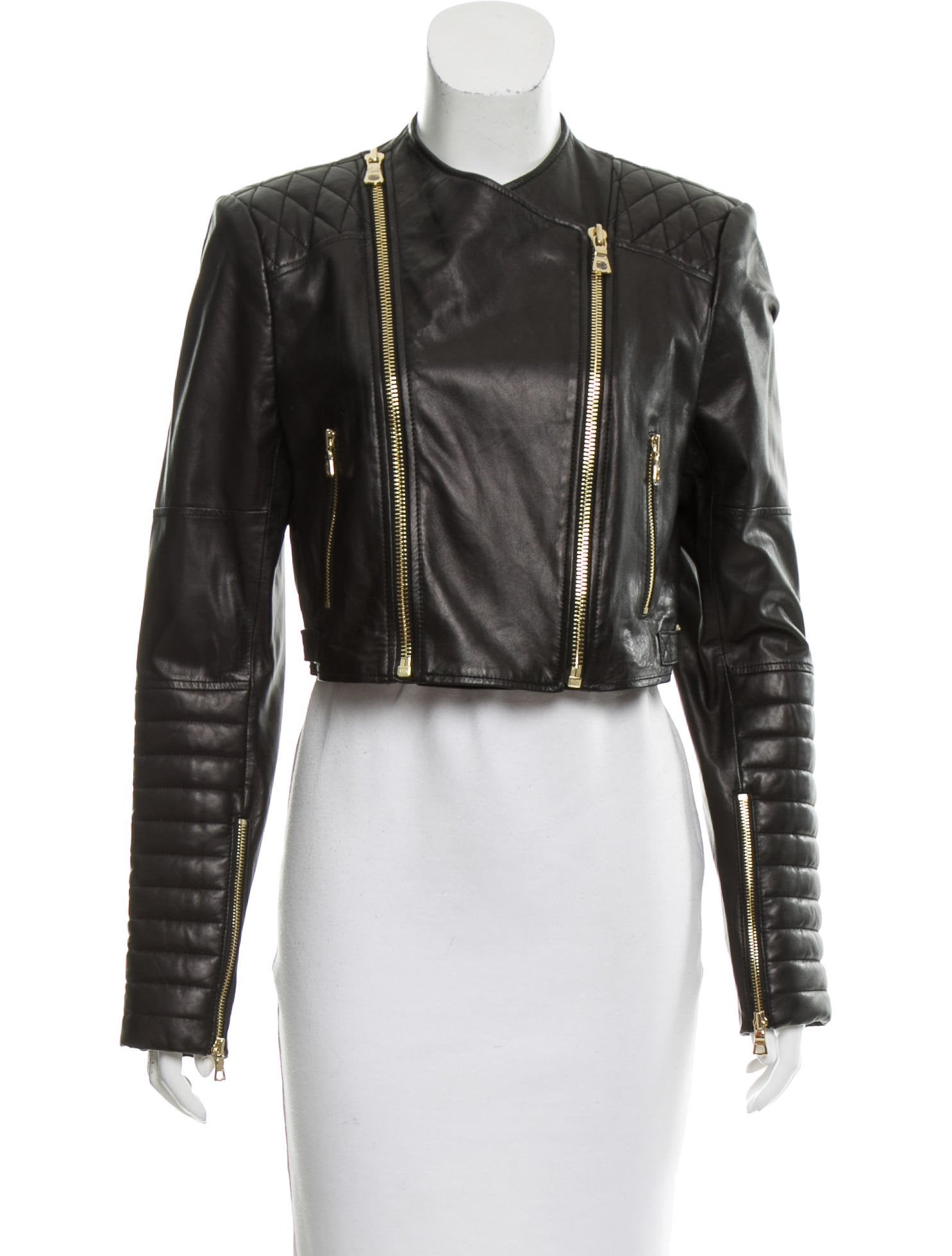 Alice Olivia Gamma Leather Biker Jacket