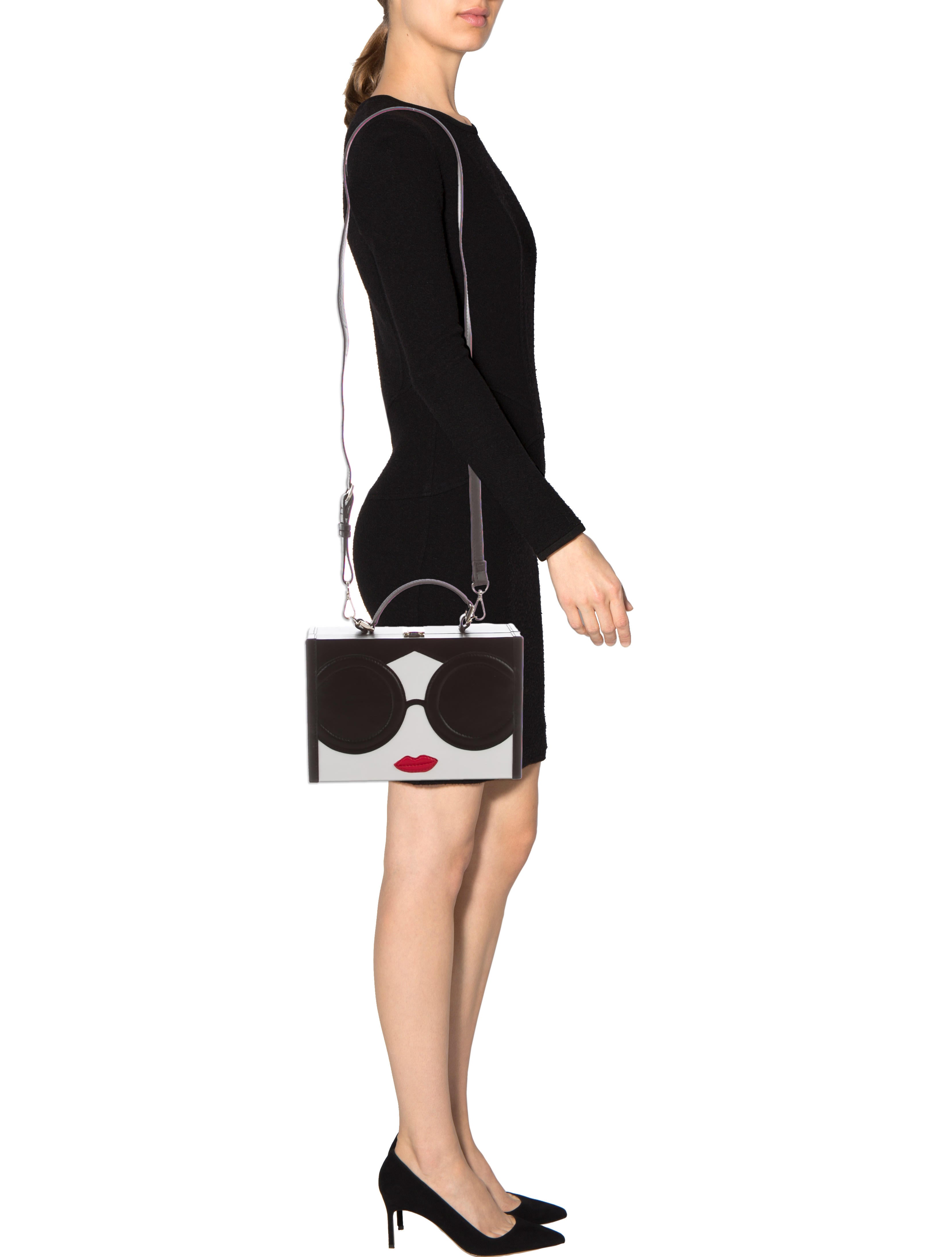 Alice + Olivia New Stace Face Trunk Satchel w/ Tags - Black