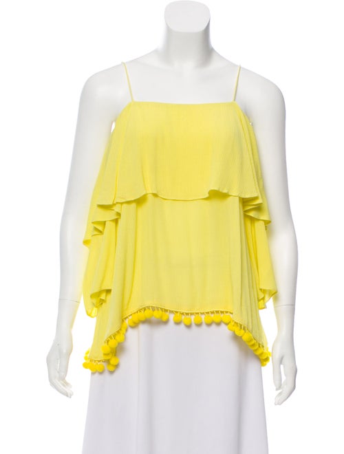 Alice + Olivia Off-The-Shoulder Blouse Yellow